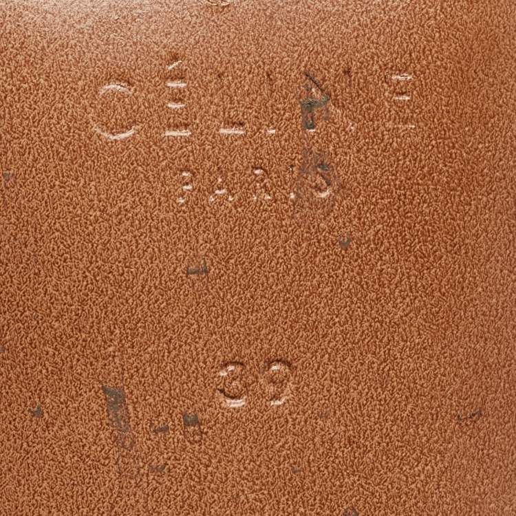 Pre Owned Celine Black Leather Ankle Boots Size 39