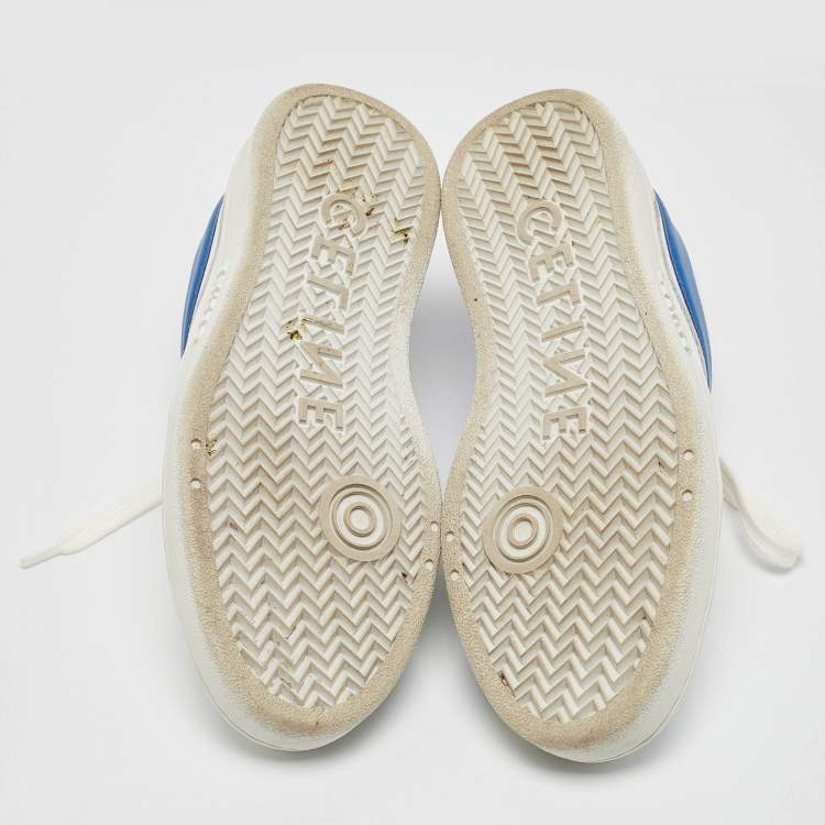 Pre Owned Celine Multi Colorblock Leather Low Top Sneakers Size 36
