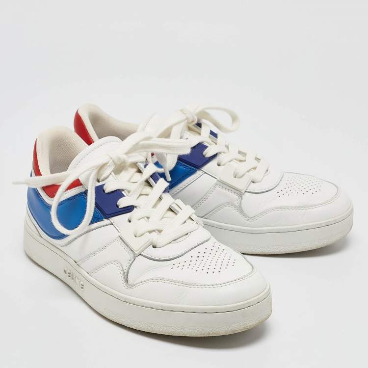 Pre Owned Celine Multi Colorblock Leather Low Top Sneakers Size 36