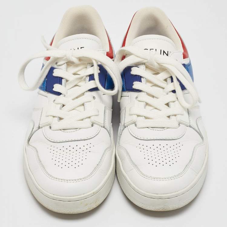 Pre Owned Celine Multi Colorblock Leather Low Top Sneakers Size 36