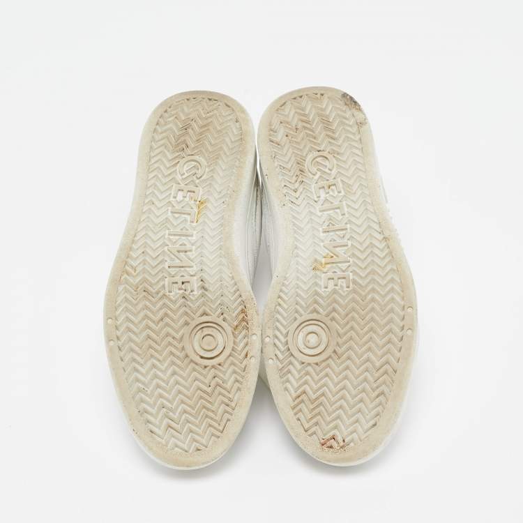 Pre Owned Celine White Leather Low Top Sneakers Size 36