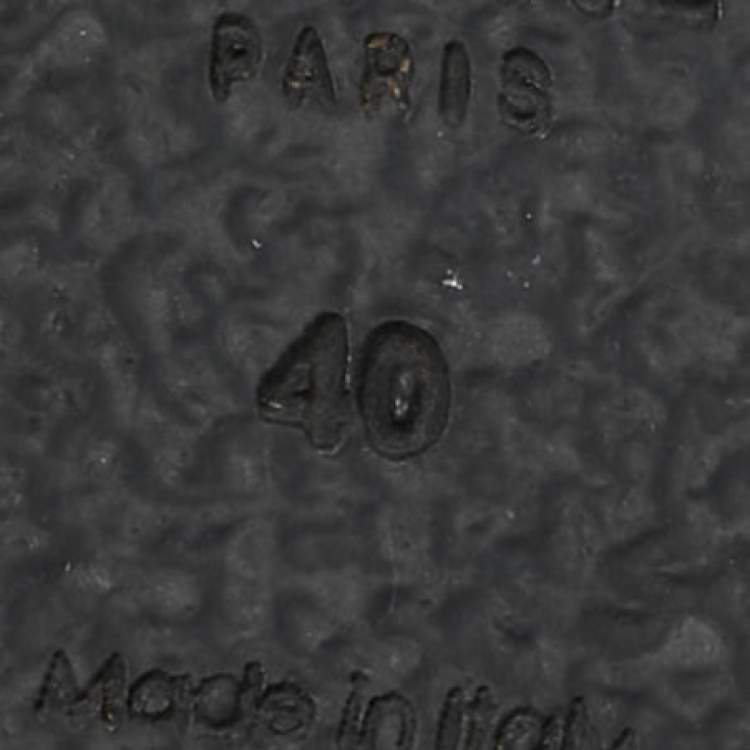 Pre Owned Celine Green Canvas Crisscross Flat Slide Size 40