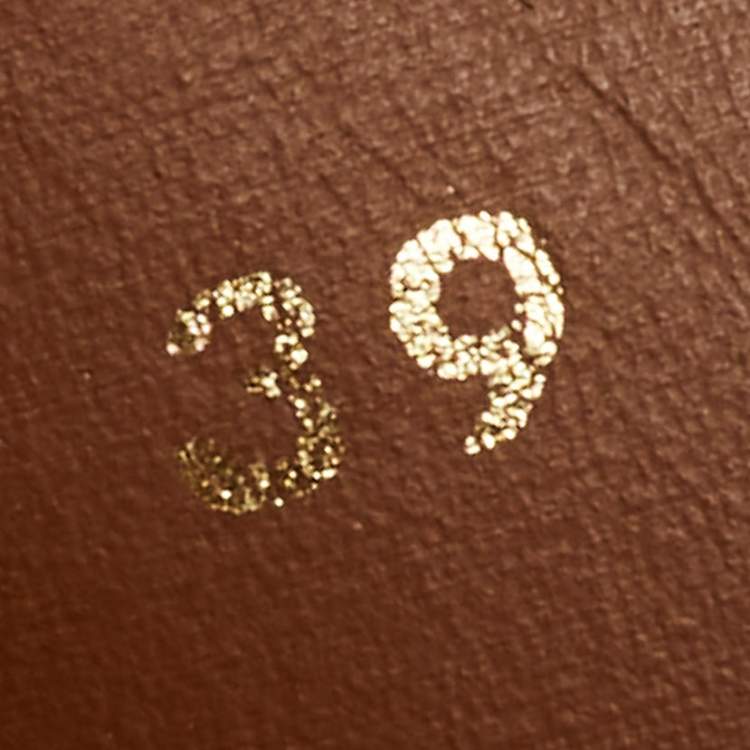 Pre Owned Celine Brown Leather Studded Tippi Slide Sandals Size 39