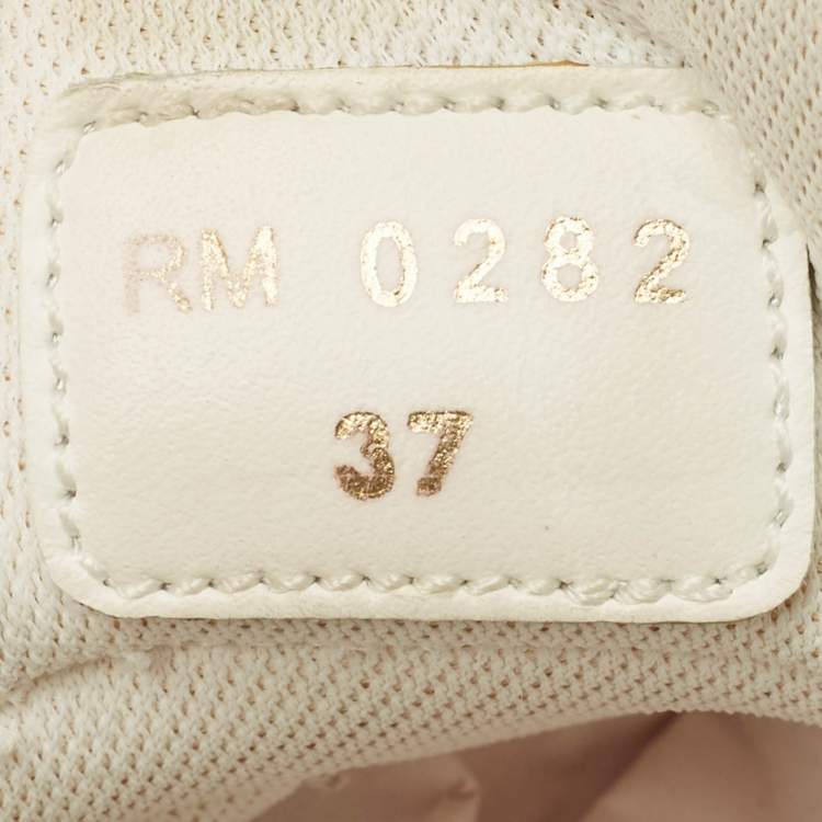 Pre Owned Celine White Leather Trainer Low Top Sneakers  Size 37