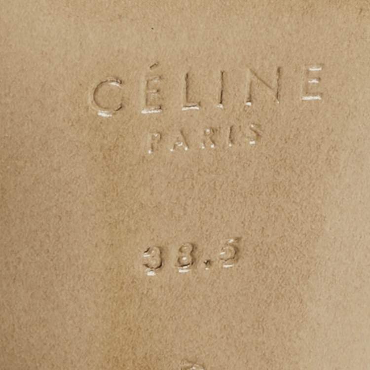 Pre Owned Celine Burgundy Leather Night Out Pumps Size 38.5