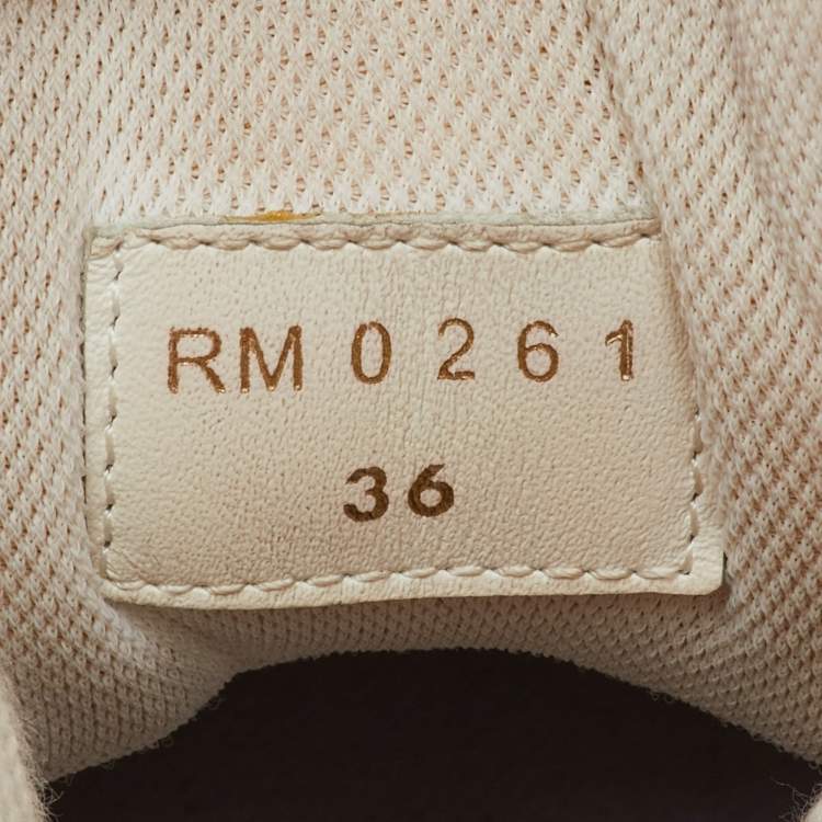 Pre Owned Celine White Leather CT-01 Z High Top Sneakers Size 36