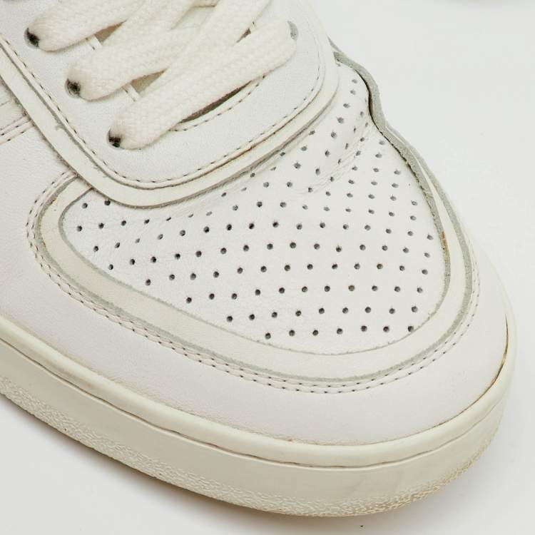 Pre Owned Celine White Leather CT-01 Z High Top Sneakers Size 36