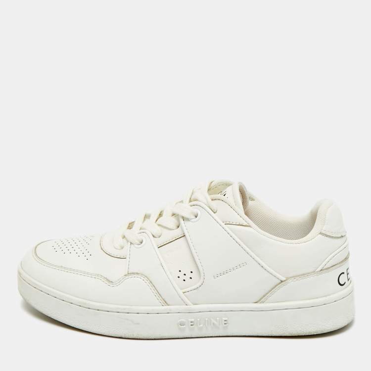 Pre Owned Celine Size 36 White Leather  Trainer Low Top Sneakers