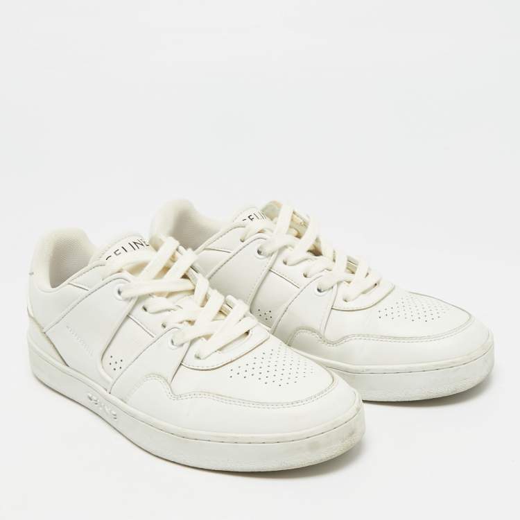 Pre Owned Celine Size 36 White Leather  Trainer Low Top Sneakers