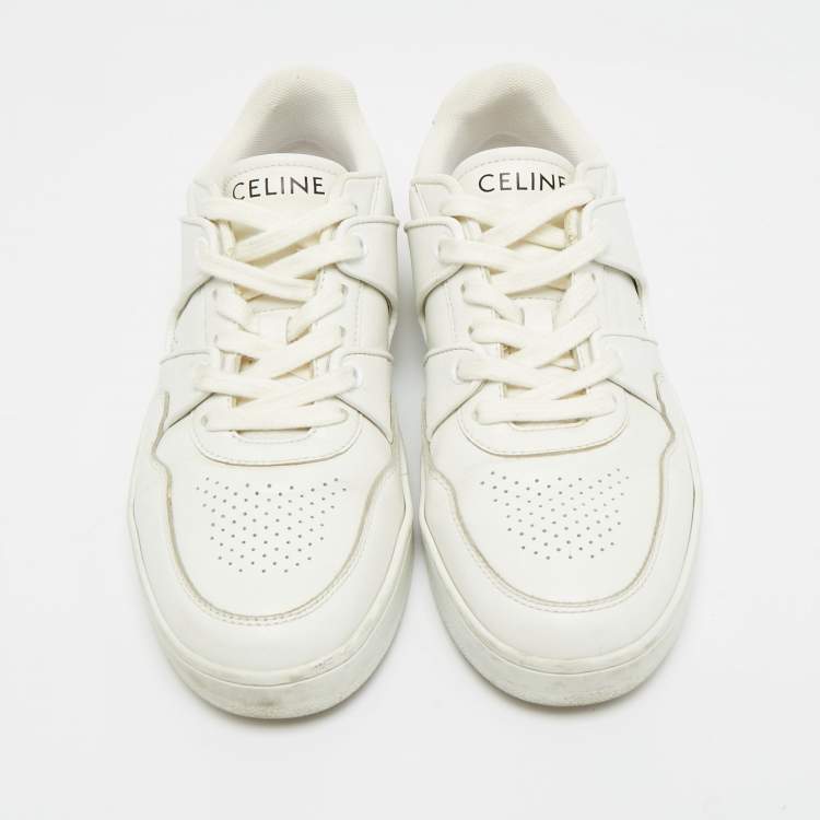 Pre Owned Celine Size 36 White Leather  Trainer Low Top Sneakers