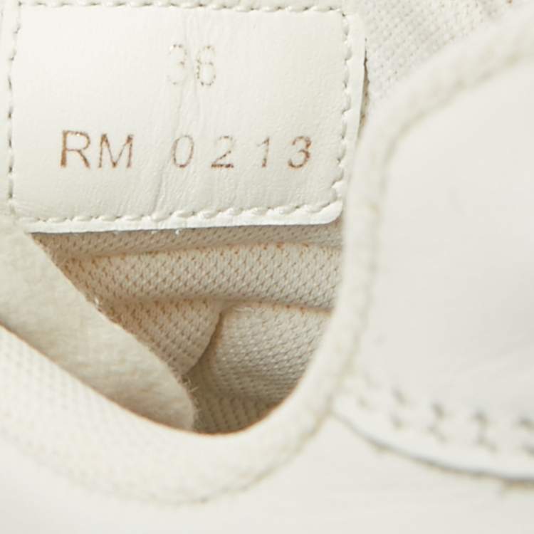 Pre Owned Celine Size 36 White Leather  Trainer Low Top Sneakers