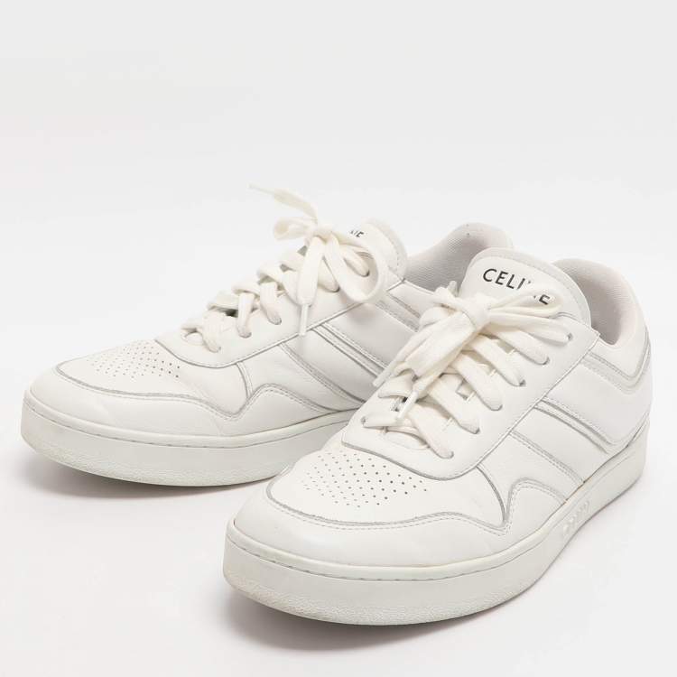 مملوكة مسبقًا حذاء رياضي سيلين جلد أبيض برباط مقاس 39