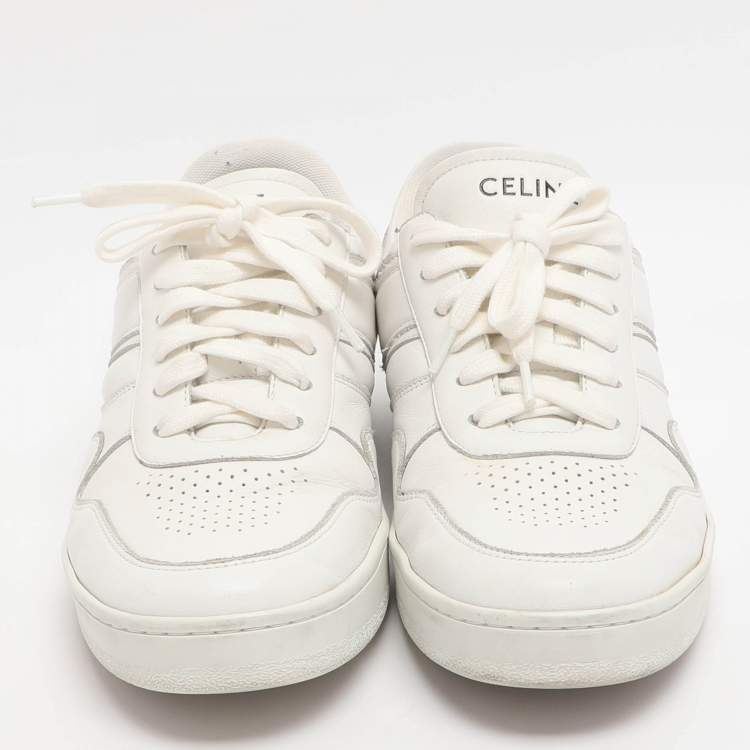 مملوكة مسبقًا حذاء رياضي سيلين جلد أبيض برباط مقاس 39