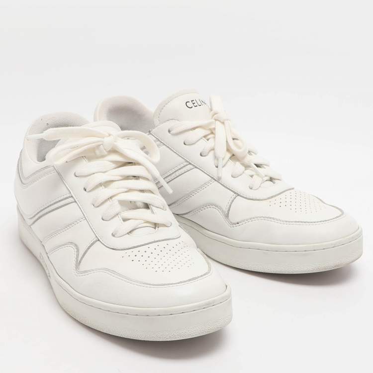 مملوكة مسبقًا حذاء رياضي سيلين جلد أبيض برباط مقاس 39