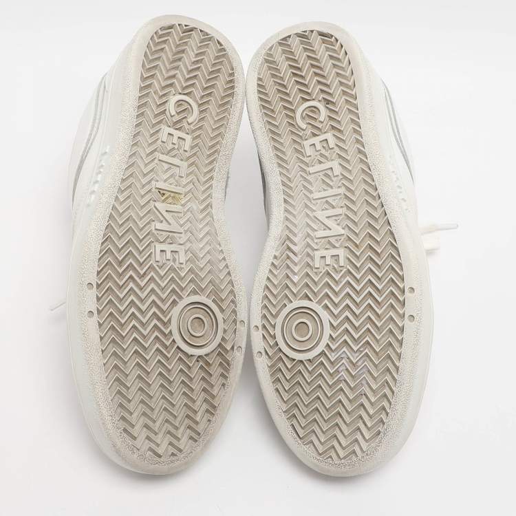 مملوكة مسبقًا حذاء رياضي سيلين جلد أبيض برباط مقاس 39