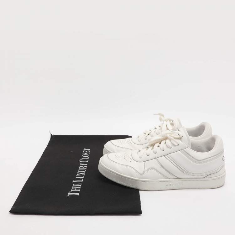 مملوكة مسبقًا حذاء رياضي سيلين جلد أبيض برباط مقاس 39