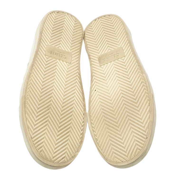Pre Owned Celine White Leather Low Top Sneakers Size 37