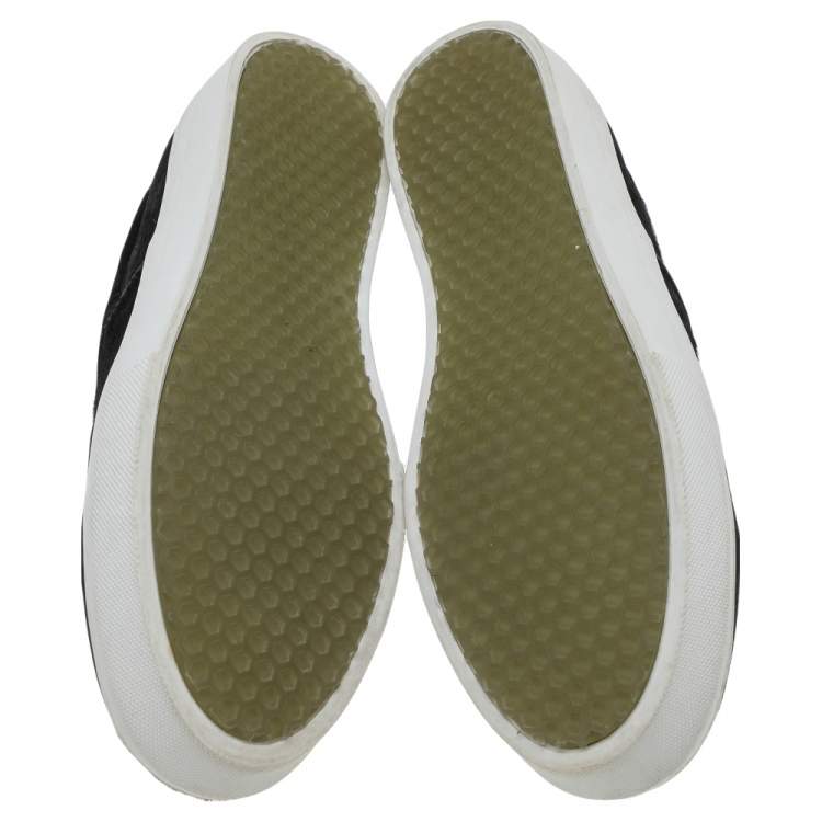 Pre Owned Celine Black Pony Hair Slip On Sneakers Size 40