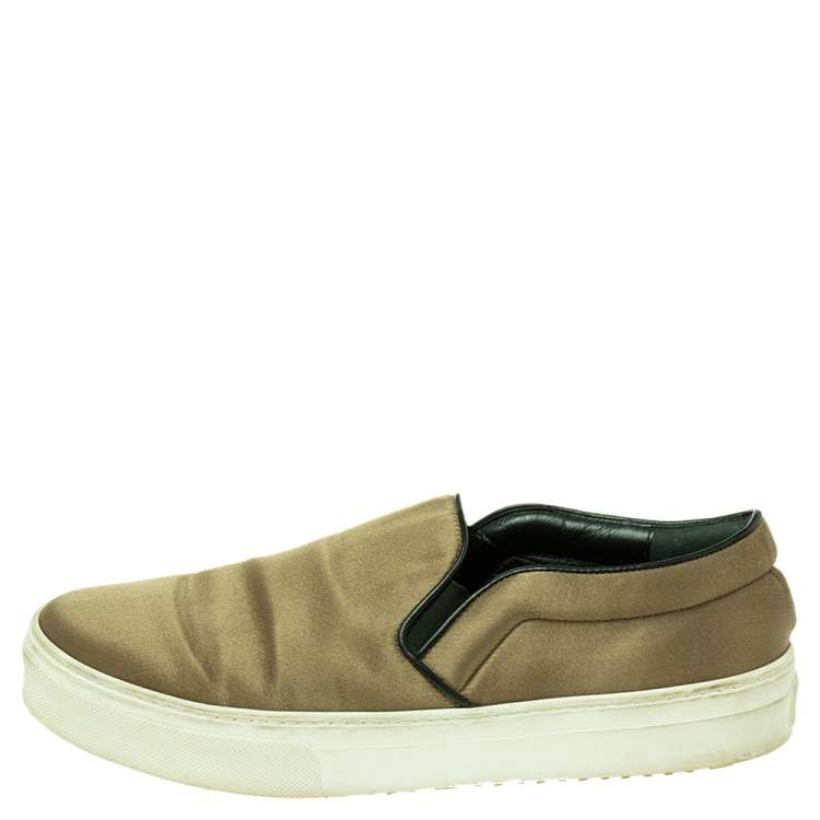 Womens olive green store slip on sneakers