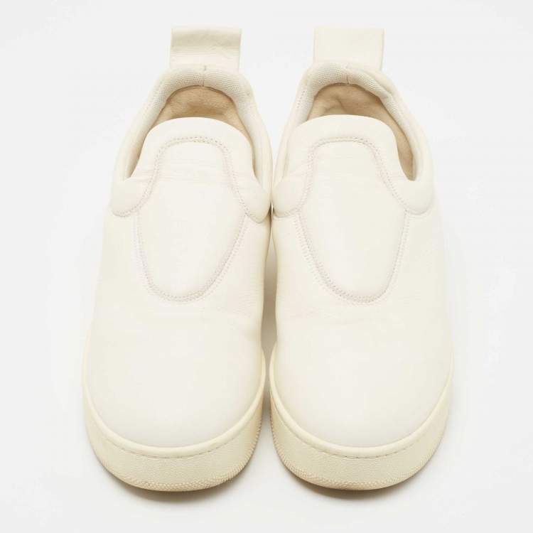 Pre Owned Celine White Leather Low Top Sneakers Size 36