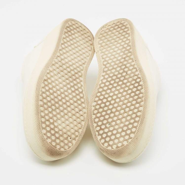Pre Owned Celine White Leather Low Top Sneakers Size 36