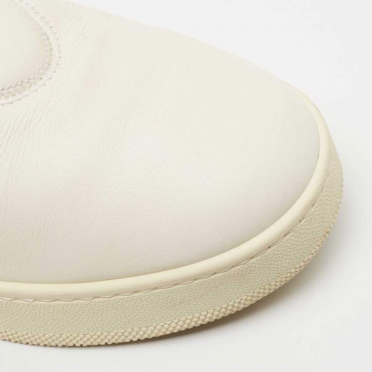 Pre Owned Celine White Leather Low Top Sneakers Size 36