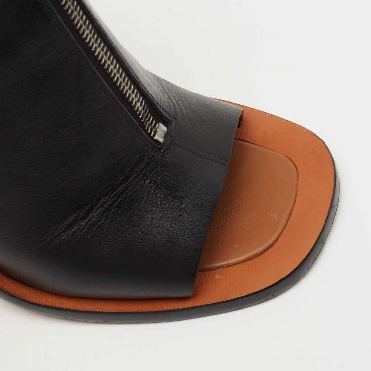 Pre Owned Celine Black Leather Bam Spartan Sandals Size 38