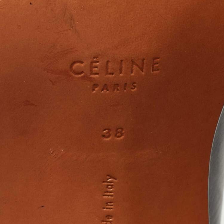 Pre Owned Celine Black Leather Bam Spartan Sandals Size 38