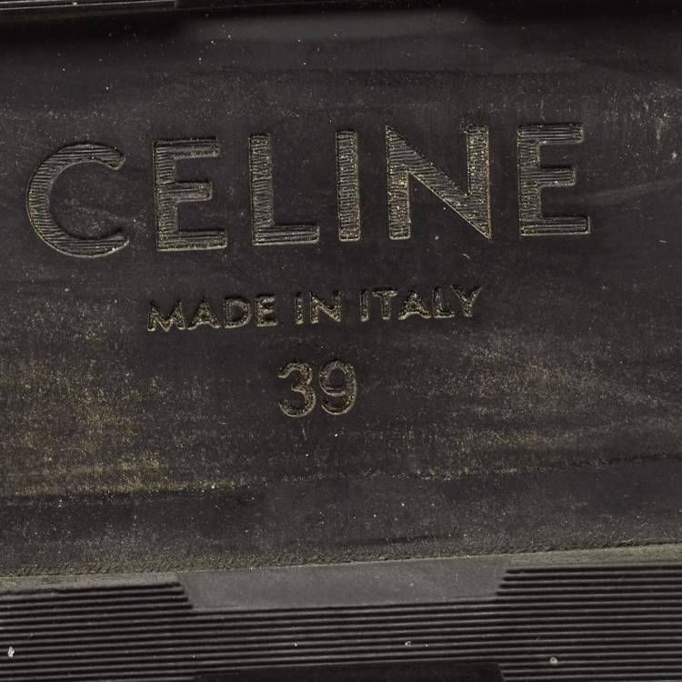 Pre Owned Celine Brown Leather Clea Slingback Sandals Size 39