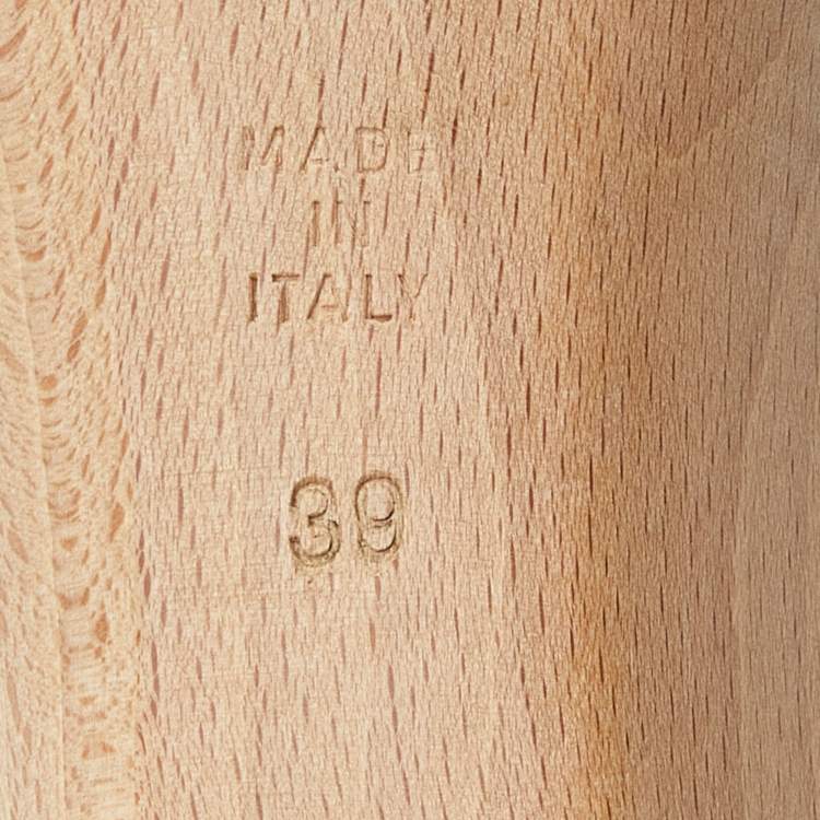 مملوكة مسبقًا Celine Blue/Tan Macadam Canvas and Leather Studded Slide Sandals Size 39