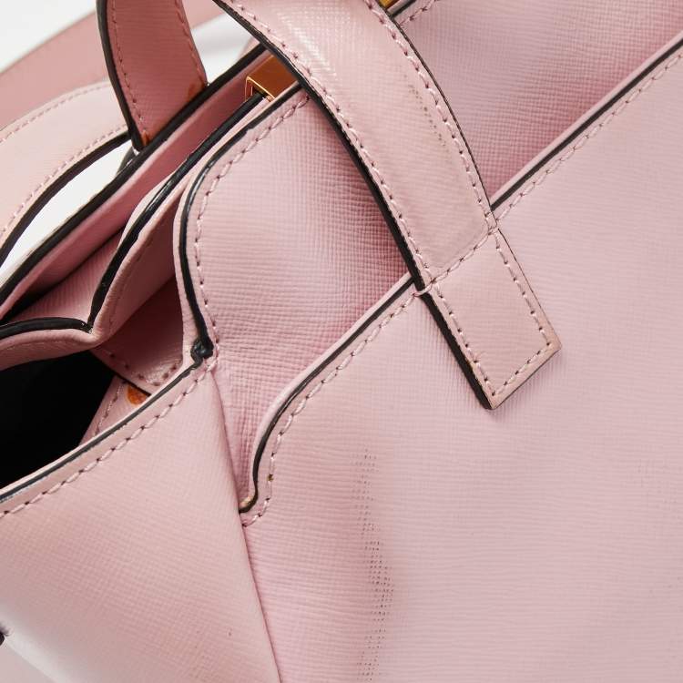 Pre Owned Cerruti Pink Leather Frame Satchel