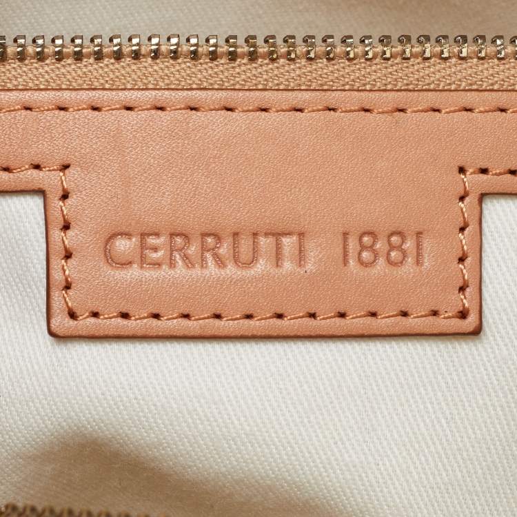 Pre Owned Cerruti Multicolor Signature Coated Canvas and Leather Bag