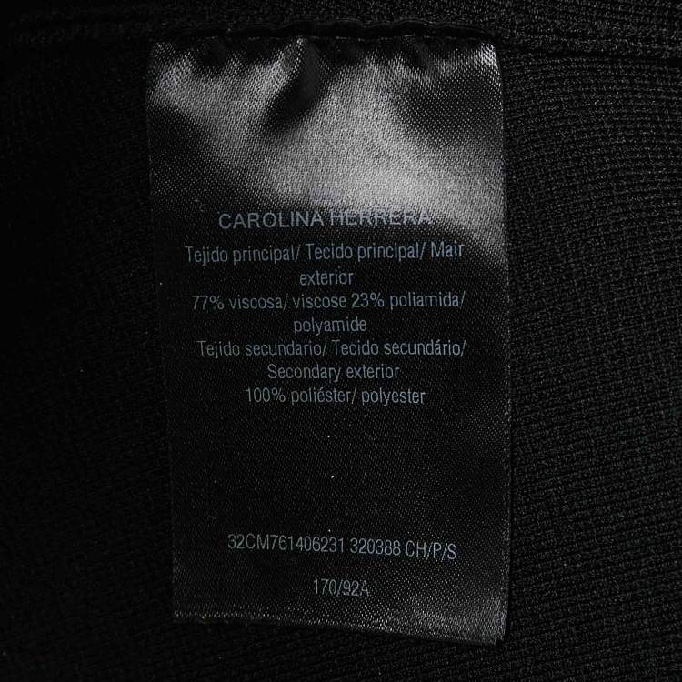 Pre Owned CH Carolina Herrera Black Jersey Sleeveless Short Dress S