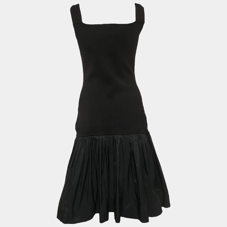 Pre Owned CH Carolina Herrera Black Jersey Sleeveless Short Dress S