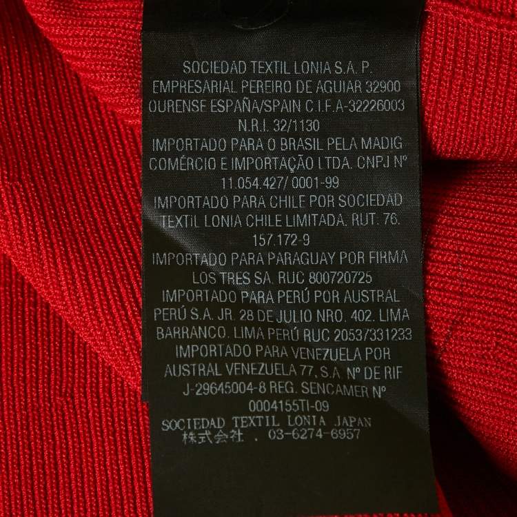 Pre Owned CH Carolina Herrera Red Knit Sleeveless Dress M