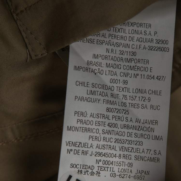 Pre Owned CH Carolina Herrera Beige Cotton Button Front Jacket M