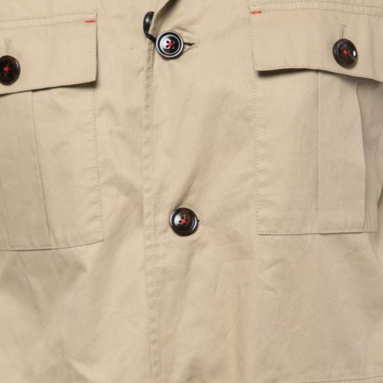 Pre Owned CH Carolina Herrera Beige Cotton Button Front Jacket M