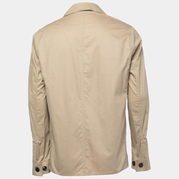Pre Owned CH Carolina Herrera Beige Cotton Button Front Jacket M