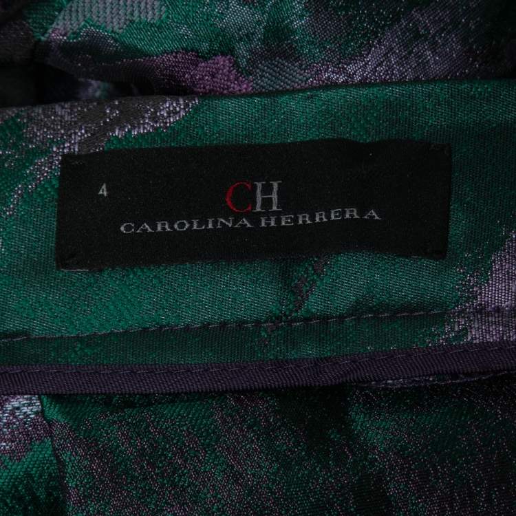 مملوكة مسبقًا CH Carolina Herrera Multicolor Jacquard Mini Skirt S