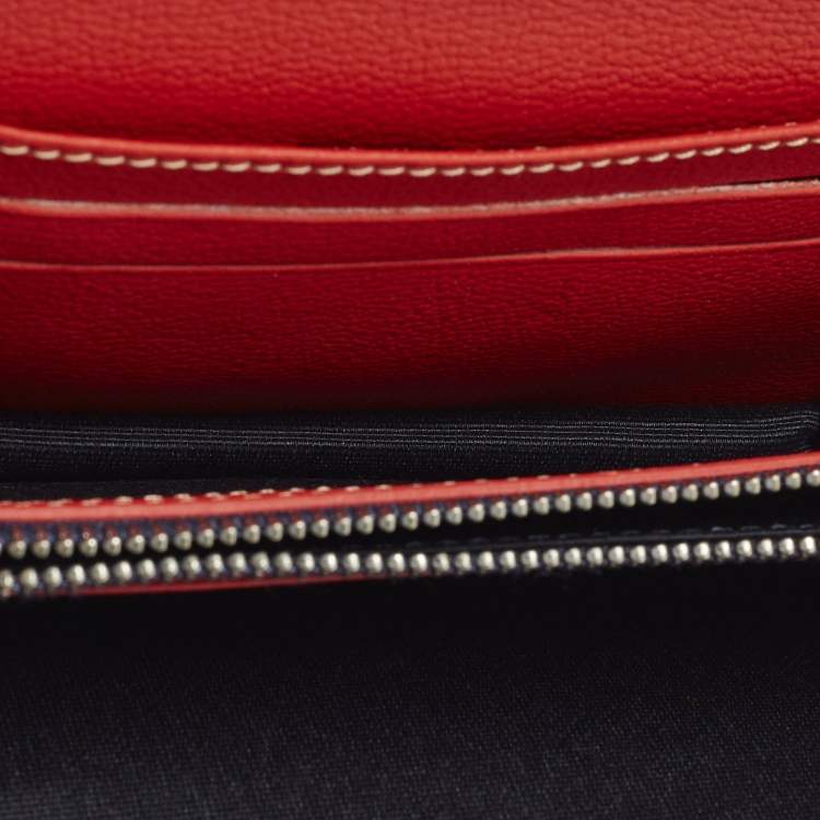 Pre Owned CH Carolina Herrera Multicolor Monogram Coated Canvas and Leather Wallet On Chain