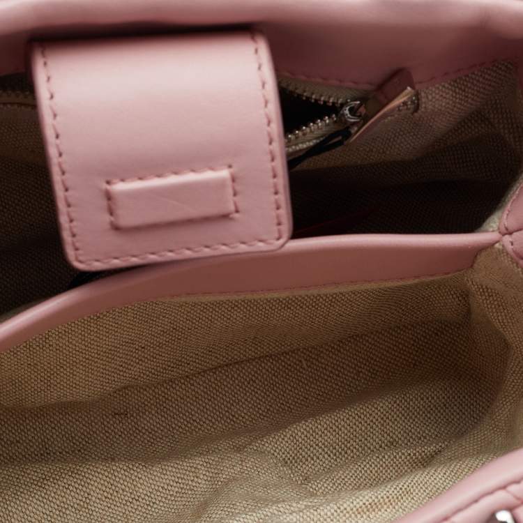 Pre Owned CH Carolina Herrera Pink Quilted Leather Duchess Tote 