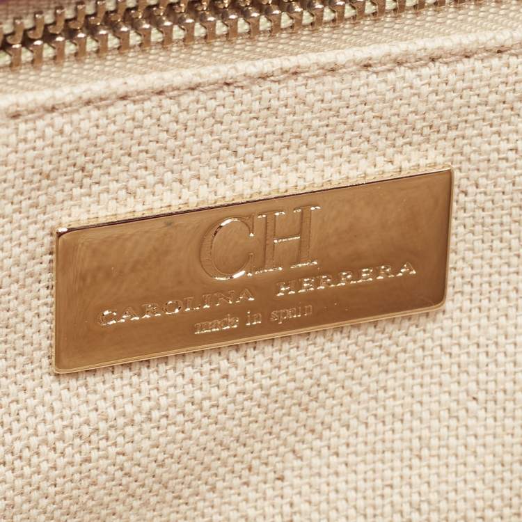 Pre Owned CH Carolina Herrera Purple Quilted Leather Flap Chain Bag