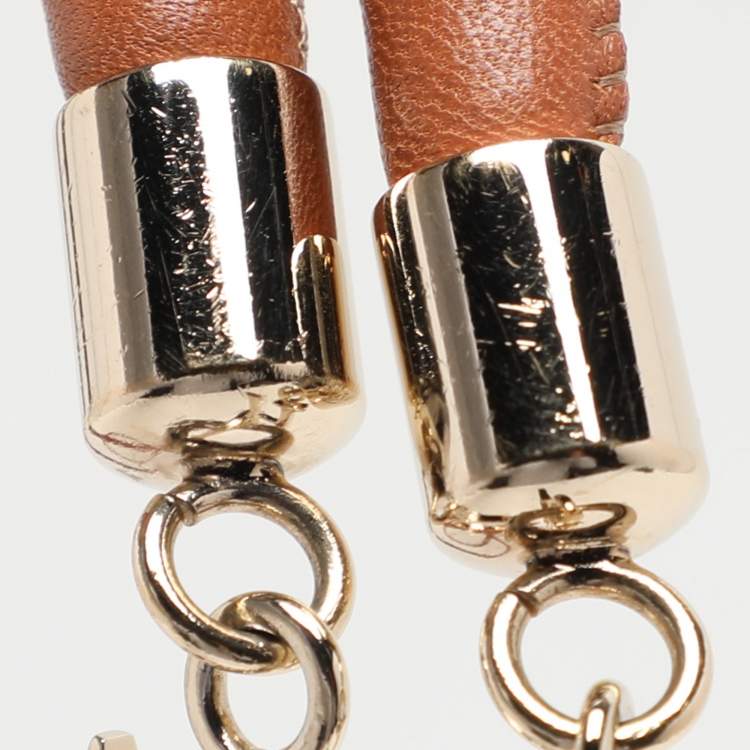 Pre Owned Carolina Herrera Brown Leather Rope Belt