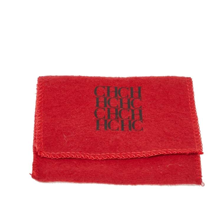 Pre Owned CH Carolina Herrera Gold Tone Textured Sphere Stud Earrings