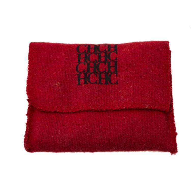 Pre Owned Carolina Herrera Black Beaded Crystal Chain Tassel Earrings