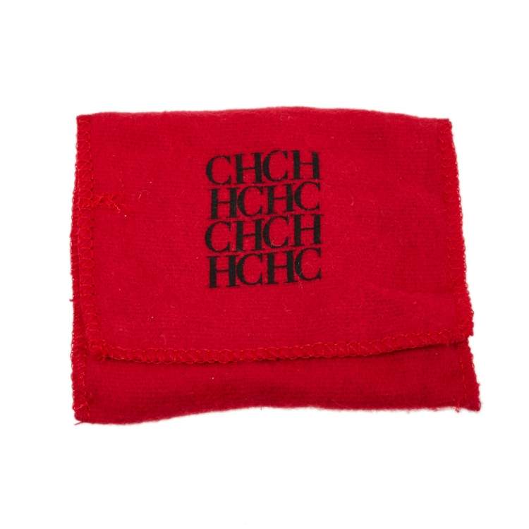 Pre Owned Carolina Herrera Black Beaded Crystal Chain Tassel Earrings