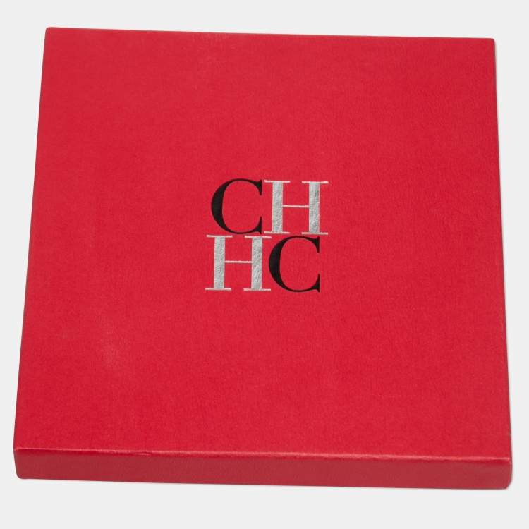 Pre Owned CH Carolina Herrera Beige Logo Font Pattern Silk & Wool Shawl