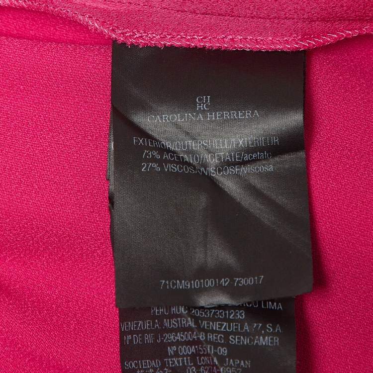 Pre Owned CH Carolina Herrera Pink Belted Maxi Dress M