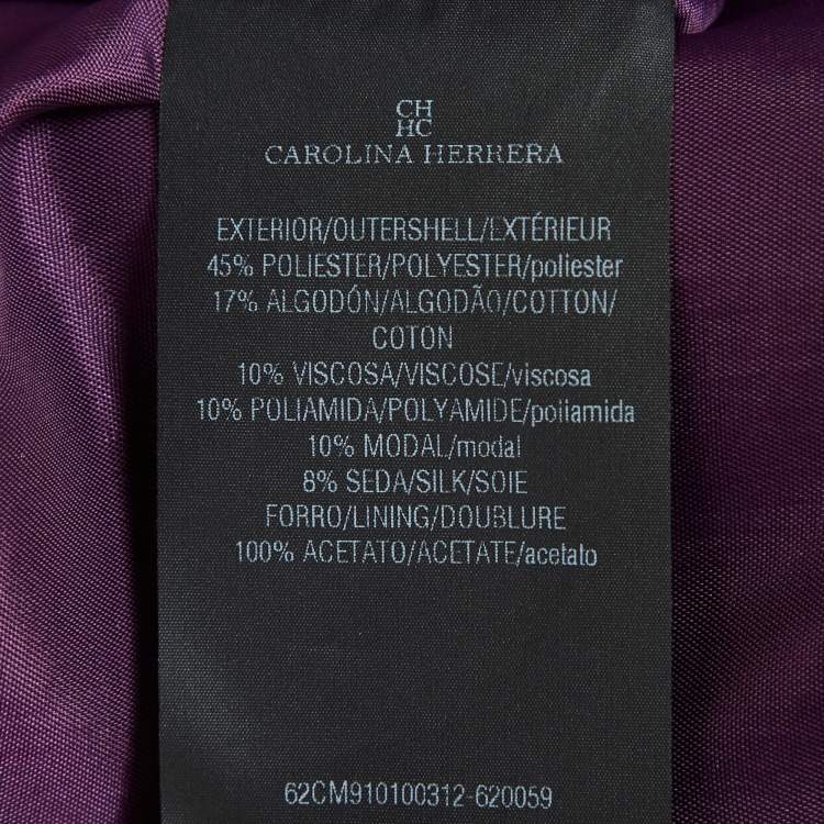 Pre Owned CH Carolina Herrera Purple Lace and Satin Short Dress XS