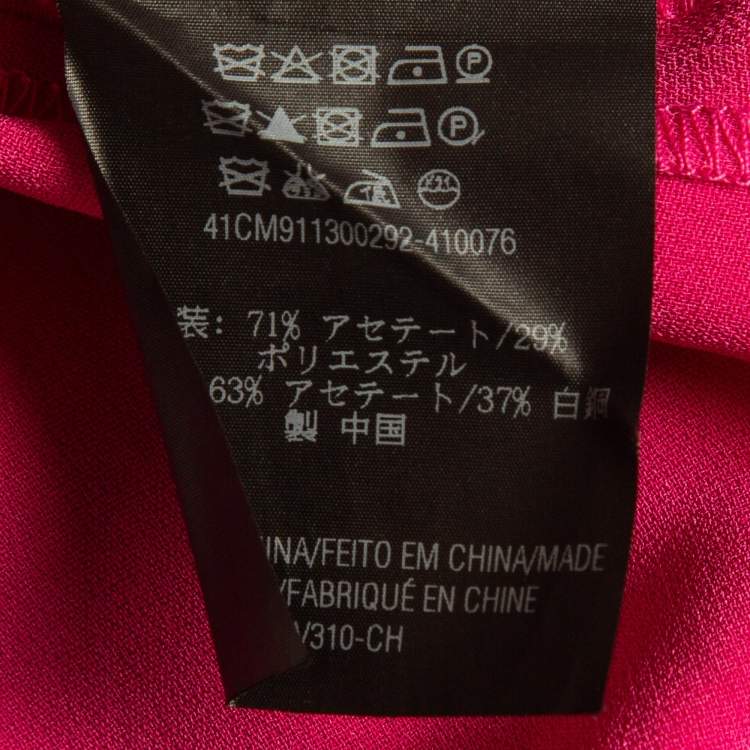 Pre Owned CH Carolina Herrera Pink Crepe Sleeveless Belted Maxi Dress S